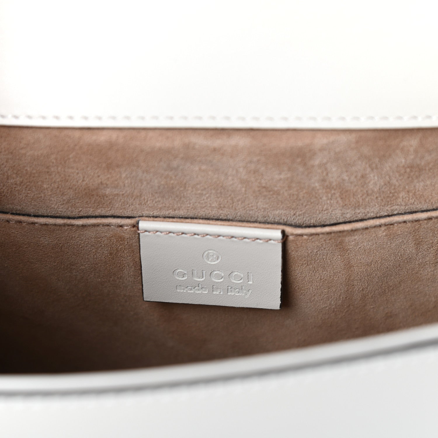 Gucci Calfskin Mini Sylvie Top Handle Bag White 6 of 9