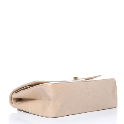 Chanel Distressed Patent Calfskin Quilted 2.55 Reissue 227 Flap Beige 4 of 11