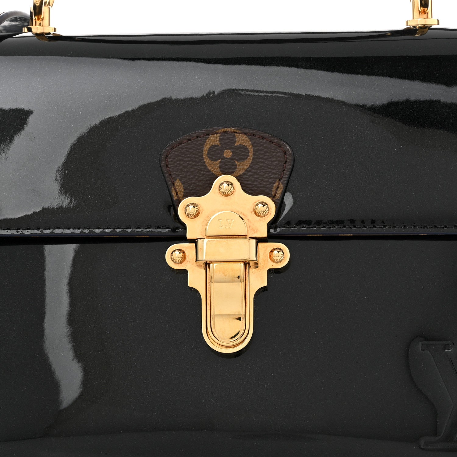 Louis Vuitton Patent Calfskin Monogram Cherrywood PM Black 7 of 9