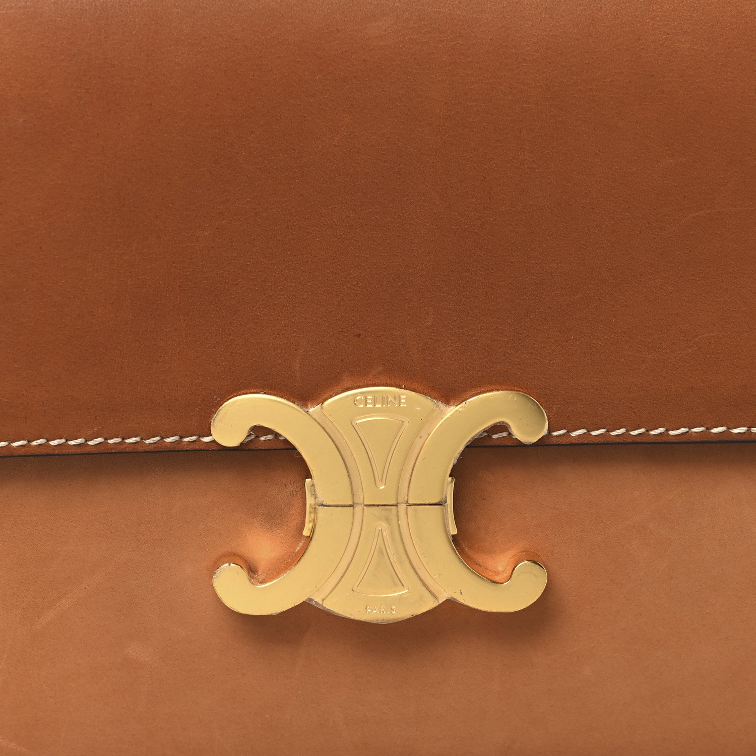 Celine Natural Calfskin Medium Triomphe Tan 8 of 11