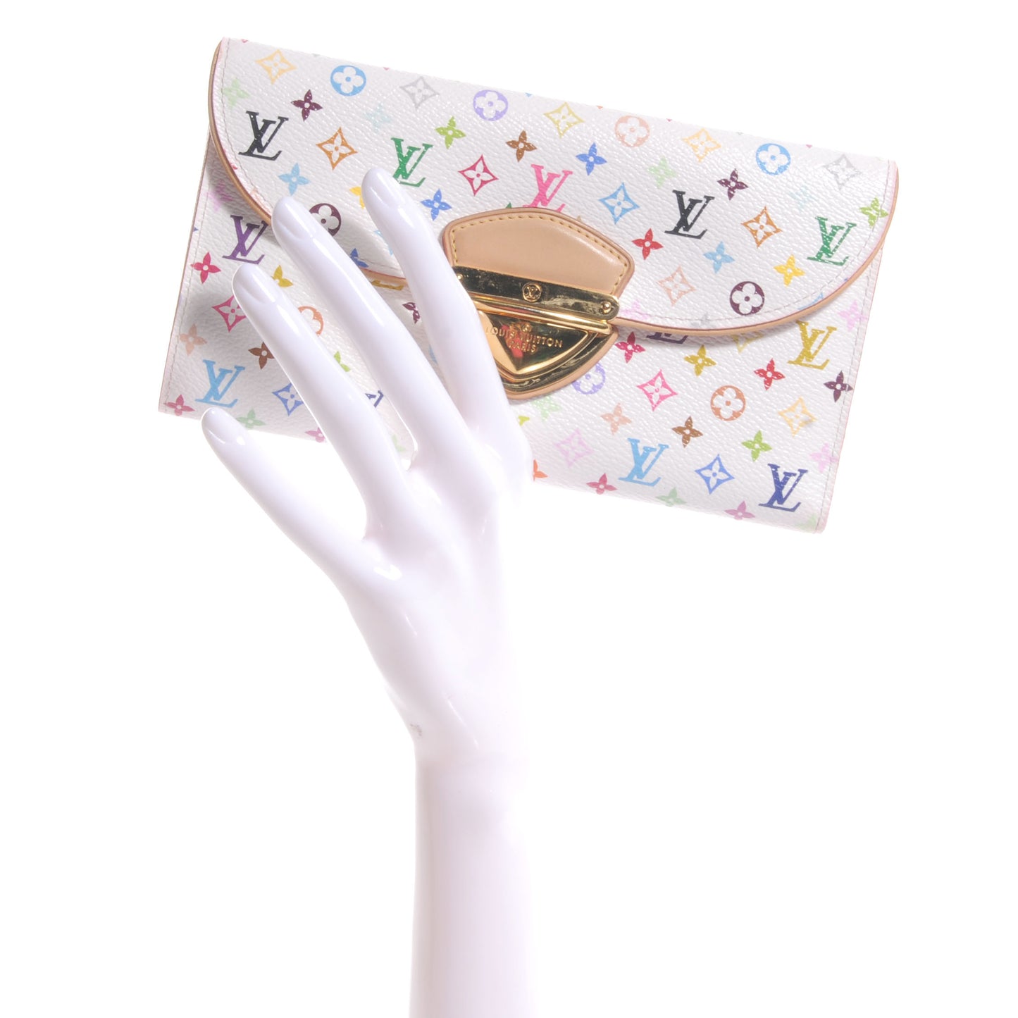 Monogram Multicolor Eugenie Wallet White