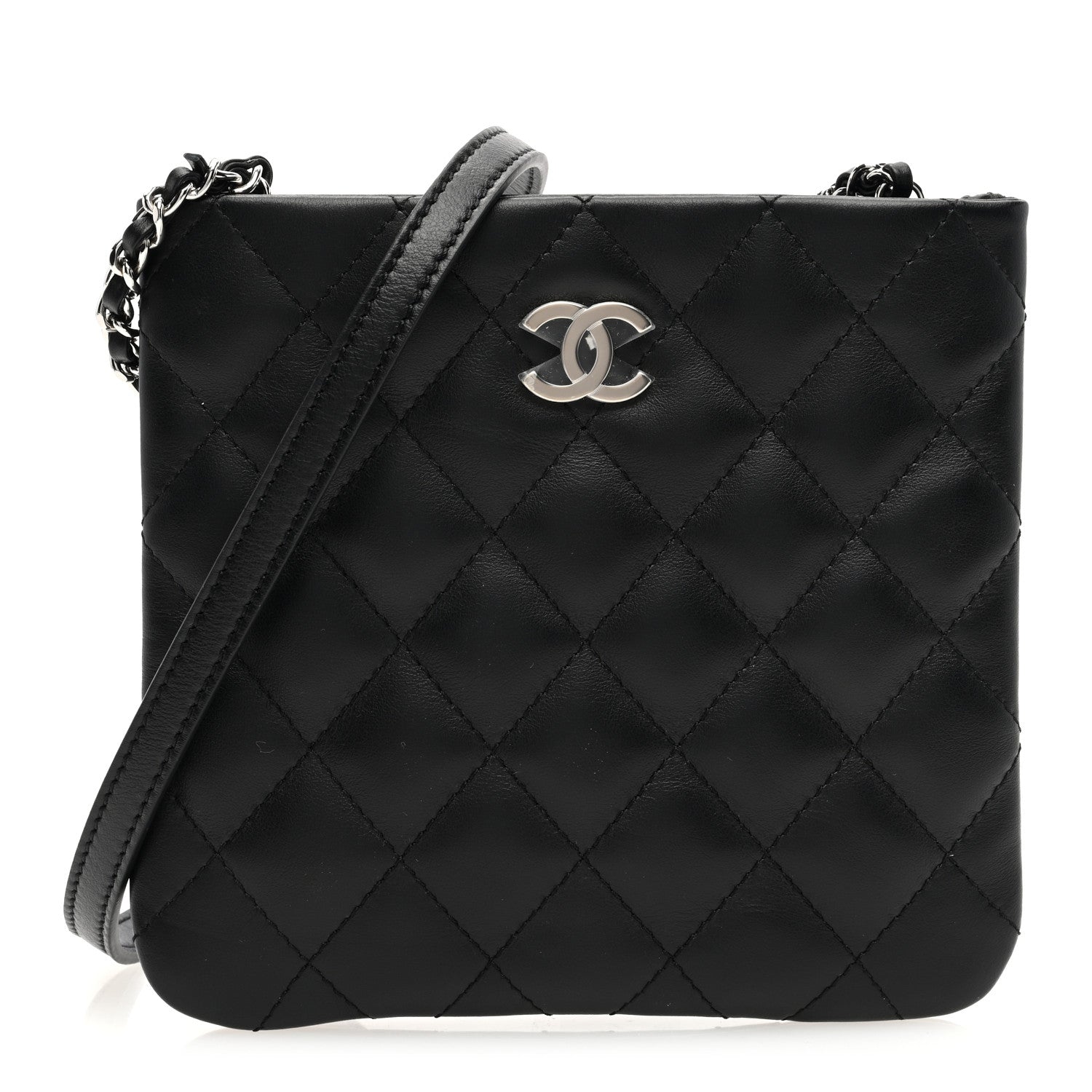 Chanel Lambskin Quilted Crossbody Bag Black 1 of 10