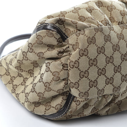 Gucci Monogram Large D Gold Hobo Dark Brown 5 of 10