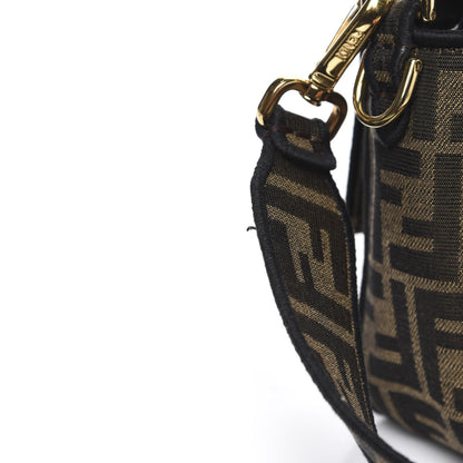 Fendi Fabric Jacquard FF 1974 Medium Baguette Tobacco Moro Black 10 of 10