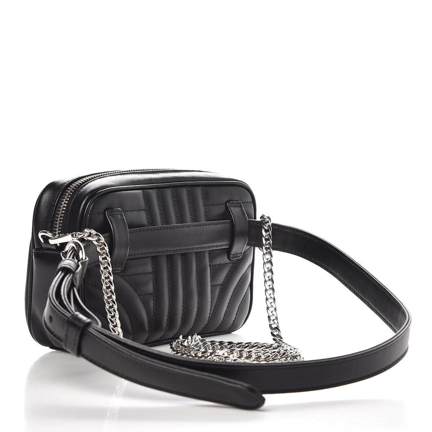 Soft Calfskin Diagramme Belt Bag Nero Black