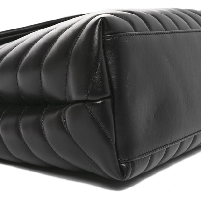 Saint Laurent Calfskin Y Quilted Monogram Medium Loulou Chain Satchel Black 9 of 10