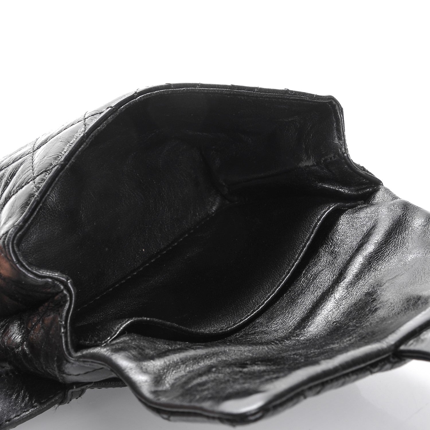 Chanel Glazed Calfskin Quilted 2.55 Reissue Flap Belt Bag Clutch Black 7 of 13