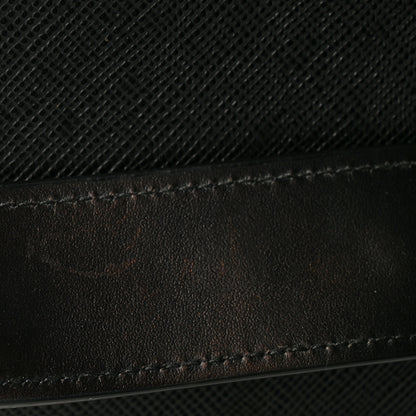Prada Saffiano Cuir Small Matinee Tote Black Cerise 12 of 13