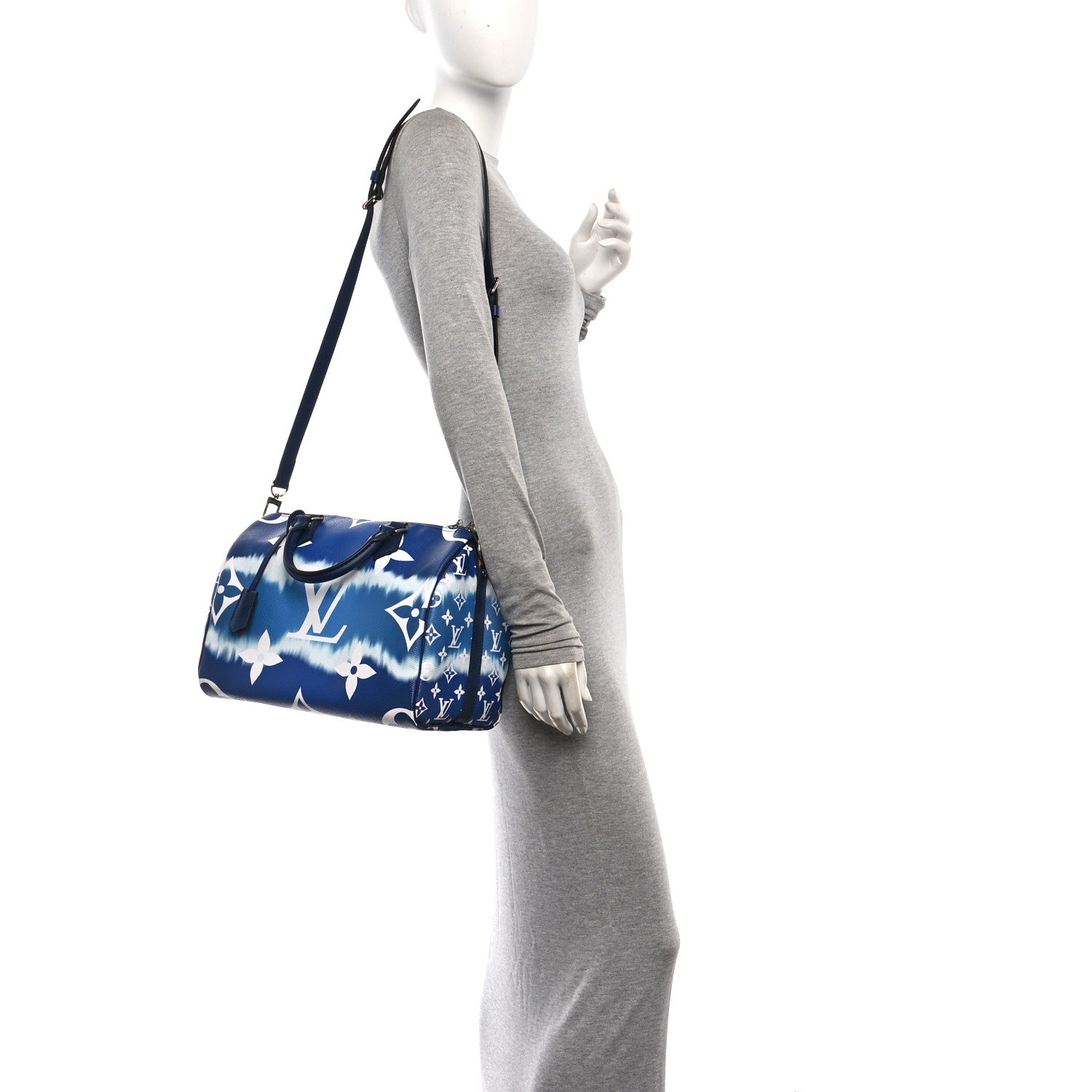 Louis Vuitton Monogram Escale Speedy Bandouliere 30 Blue 2 of 14
