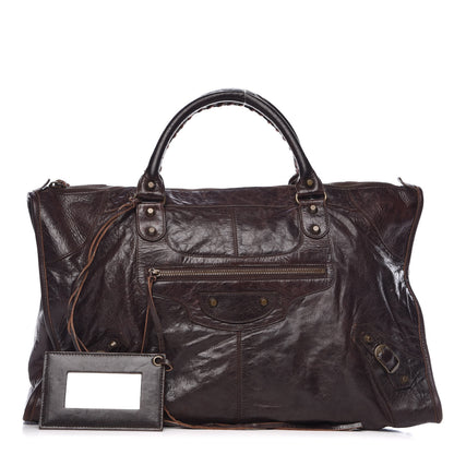 Balenciaga Agneau Classic Hardware Work Chocolate 1 of 8