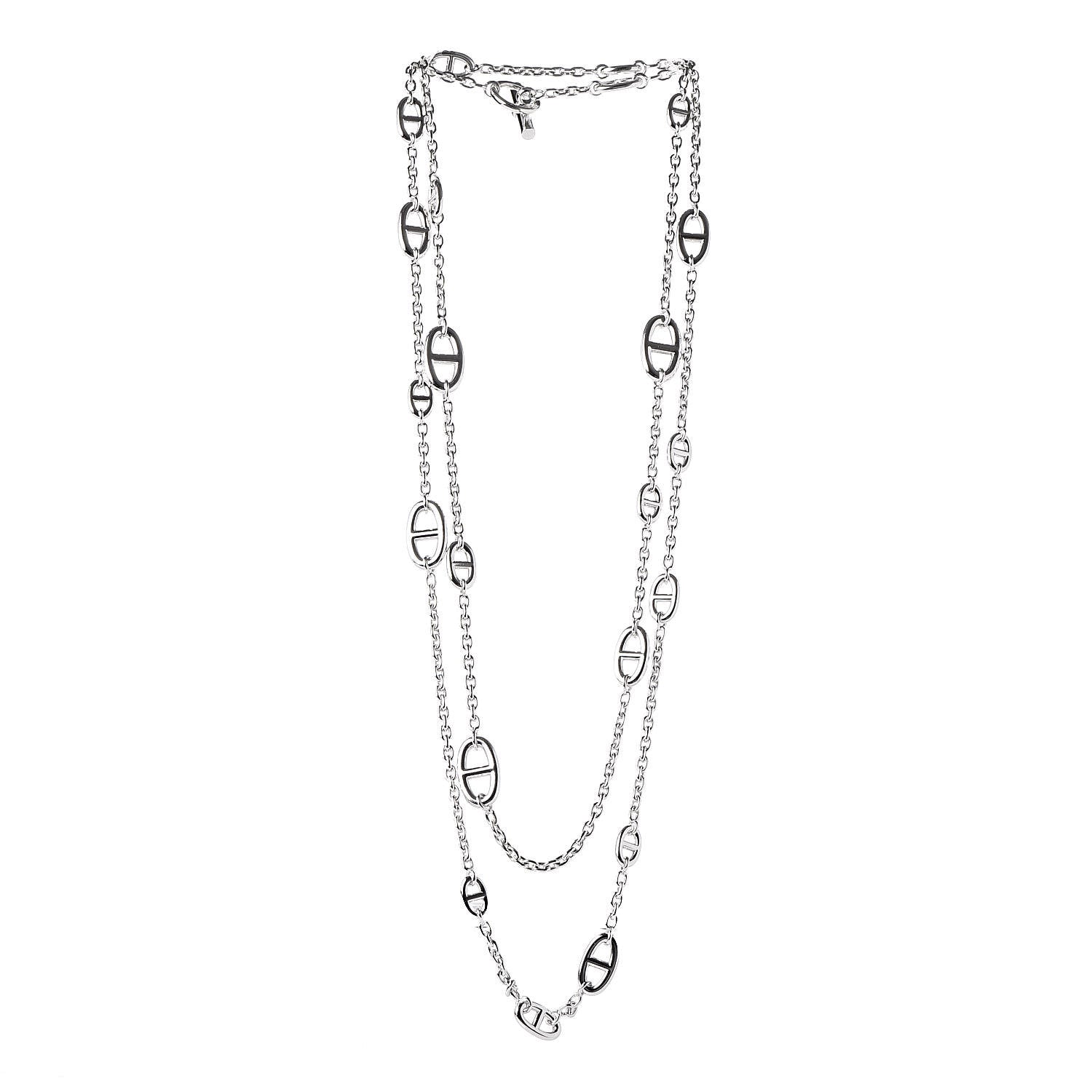 Hermes Sterling Silver Farandole Necklace 3 of 6