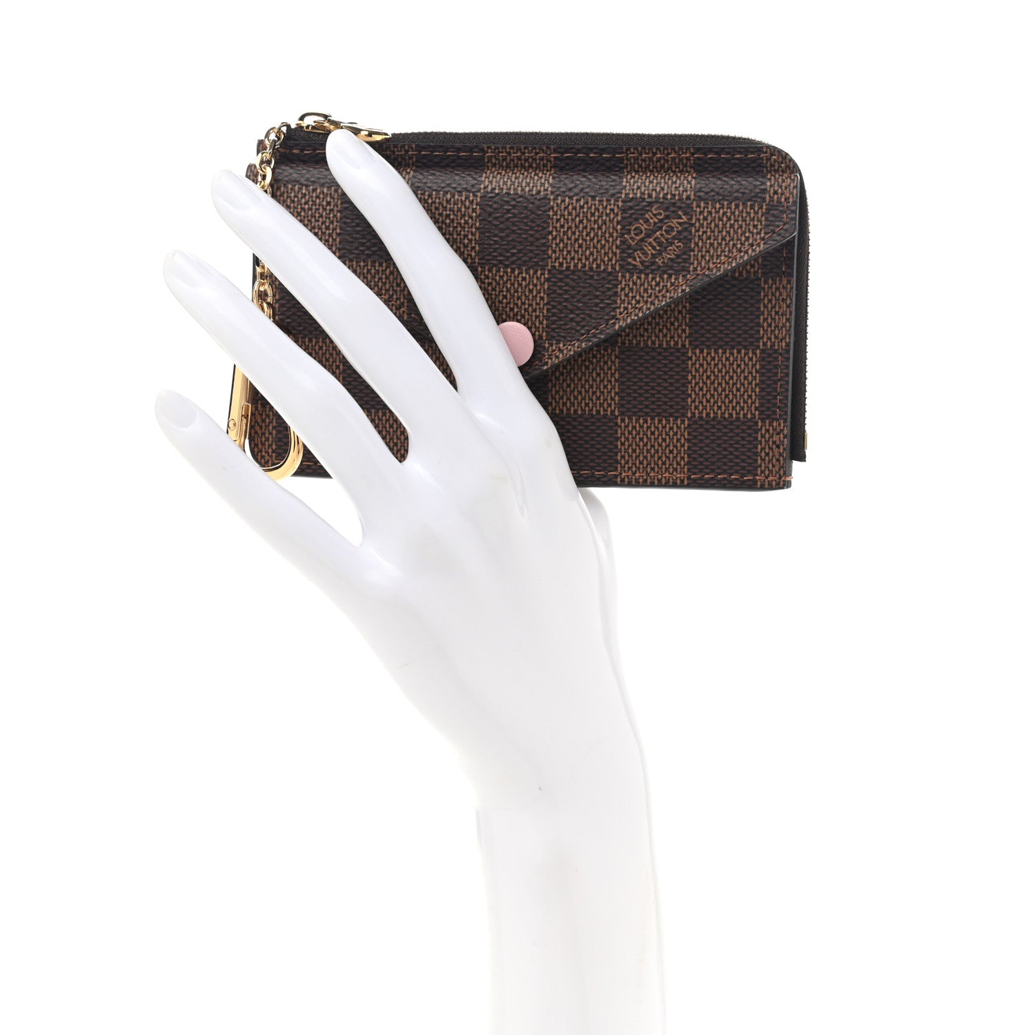 Louis Vuitton Damier Ebene Recto Verso Card Holder Rose Ballerine 2 of 8