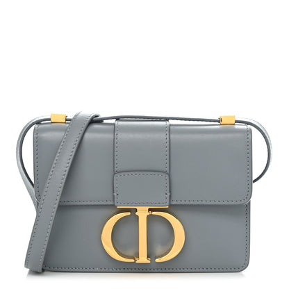 Christian Dior Smooth Calfskin Micro 30 Montaigne Flap Bag Blue Gray 1 of 12