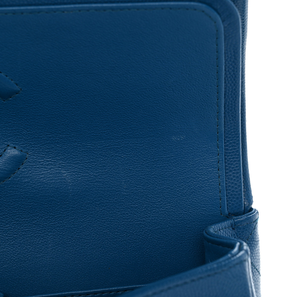 Chanel Caviar Quilted Medium Double Flap Blue 11 of 12