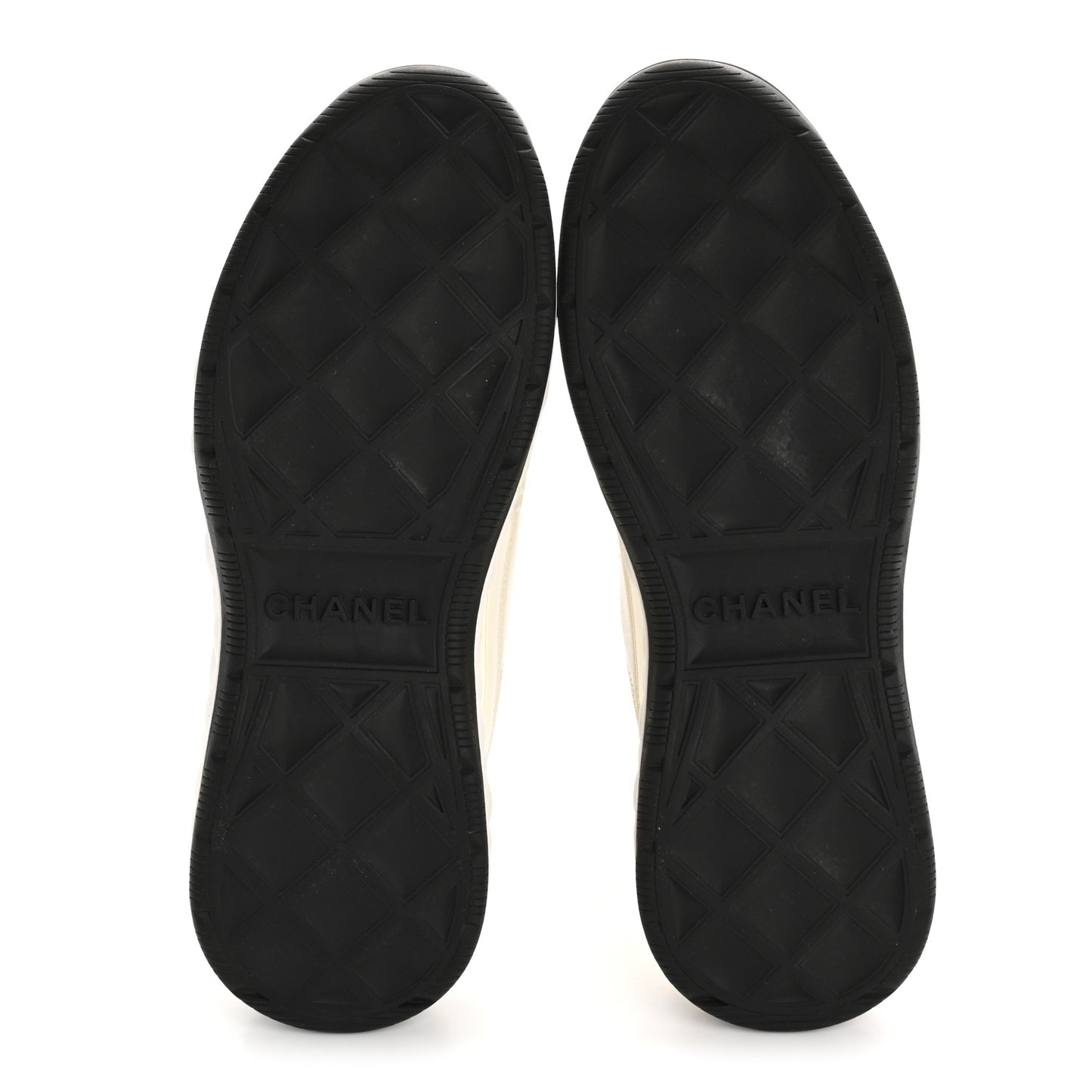 Velvet Calfskin Mixed Fibers CC Sneakers 38 Ivory Black