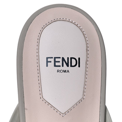 Fendi Technical Mesh Vitello FF Colibri Flat Mules 40.5 Tobacco Moro Camelia 9 of 12