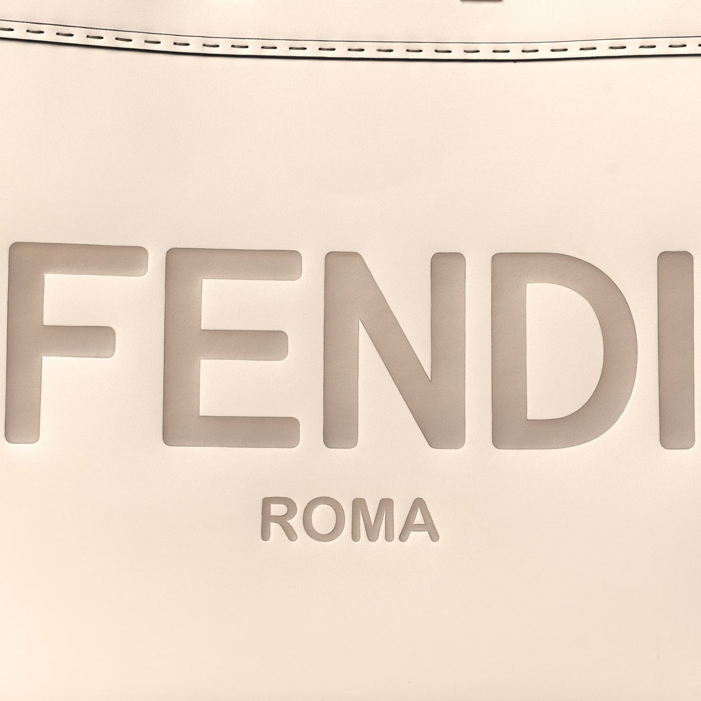 Vitello King Plexiglass Logo Embossed Large Fendi Sunshine Shopper Tote White Ice