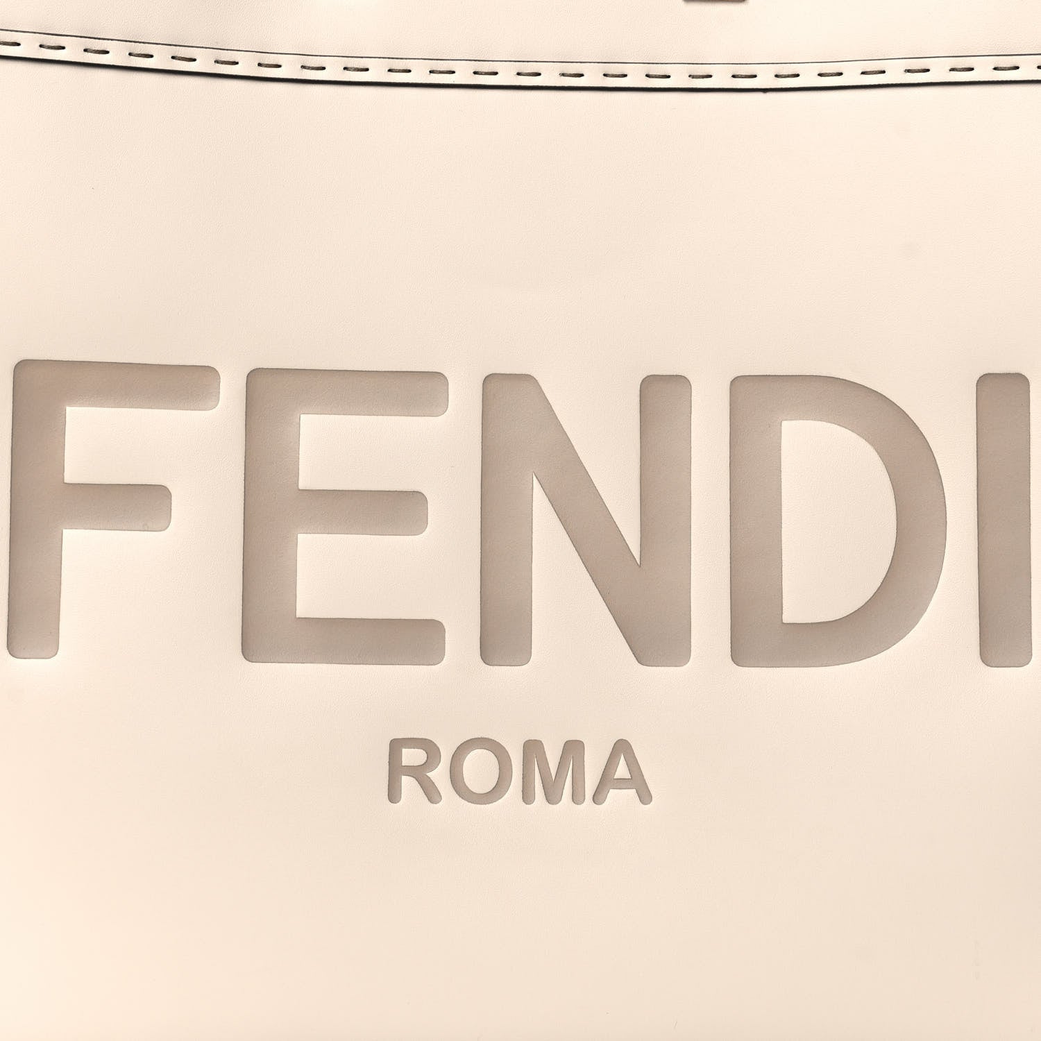 Fendi Vitello King Plexiglass Logo Embossed Large Fendi Sunshine Shopper Tote White Ice 10 of 16