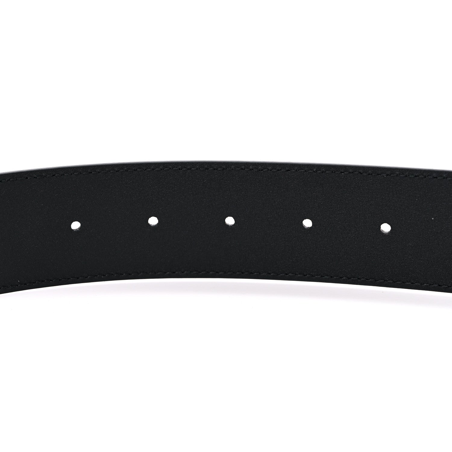 Gucci Azalea Calfskin Enamel Monochrome Double G 40mm Belt 110 44 Black 4 of 5