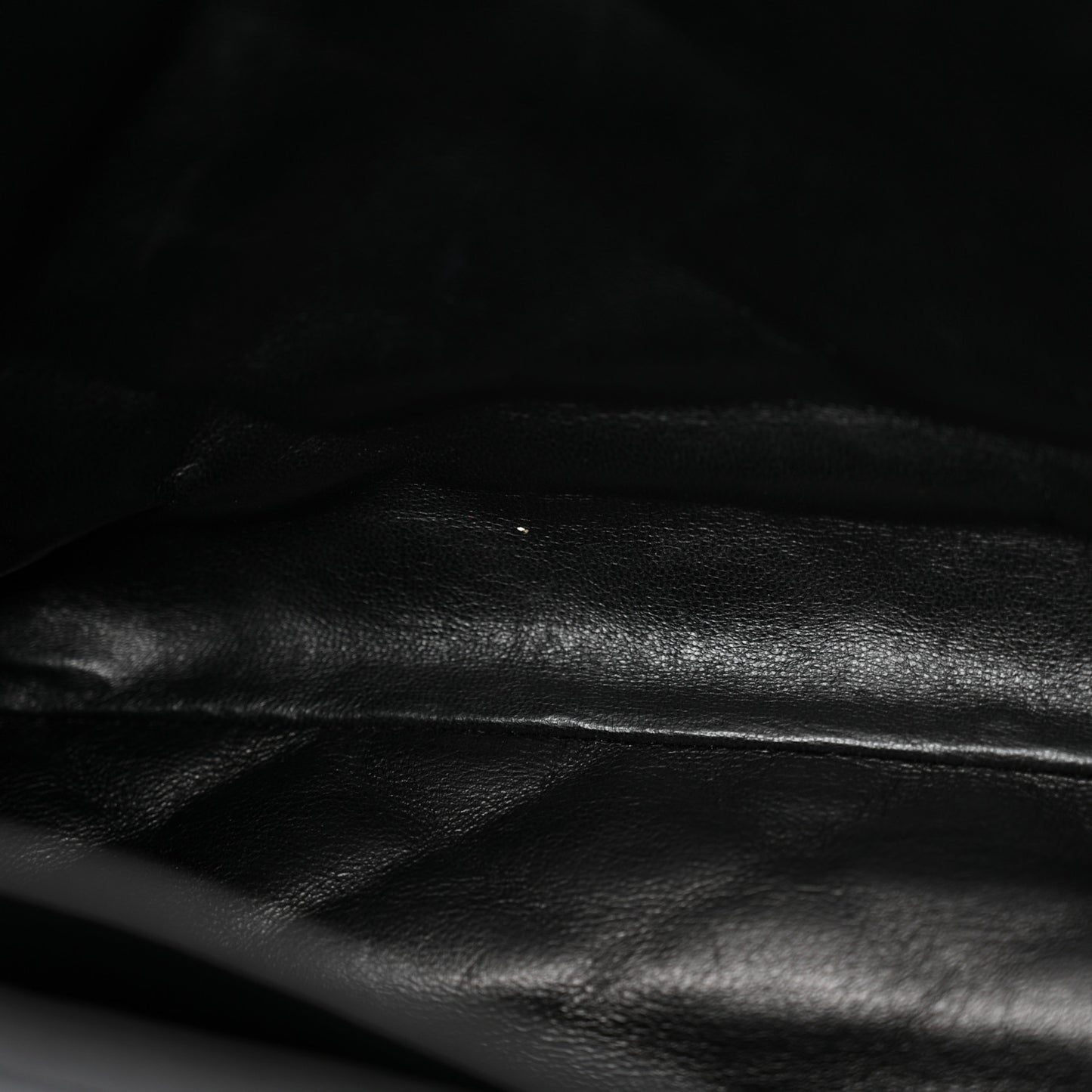 Washed Caviar Quilted Maxi Single Flap Black