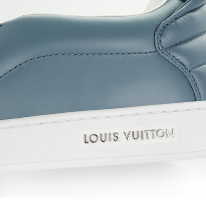 Louis Vuitton Calfskin Canvas Frontrow Slip On Sneakers 9.5 Indigo 8 of 9