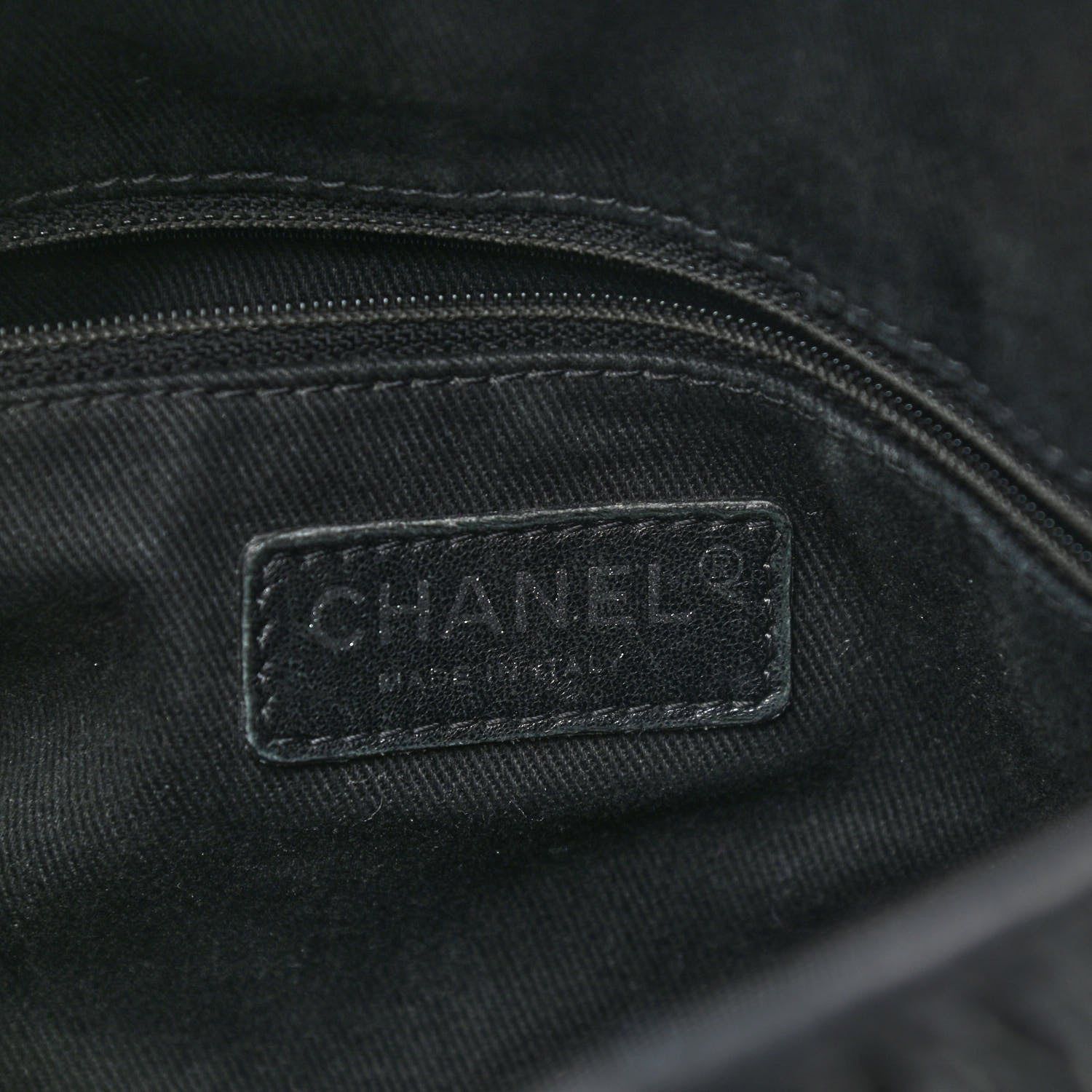 Chanel Calfskin Laser Cut Perforated CC Tote Black 5 of 9
