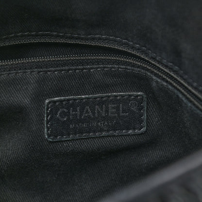 Chanel Calfskin Laser Cut Perforated CC Tote Black 5 of 9