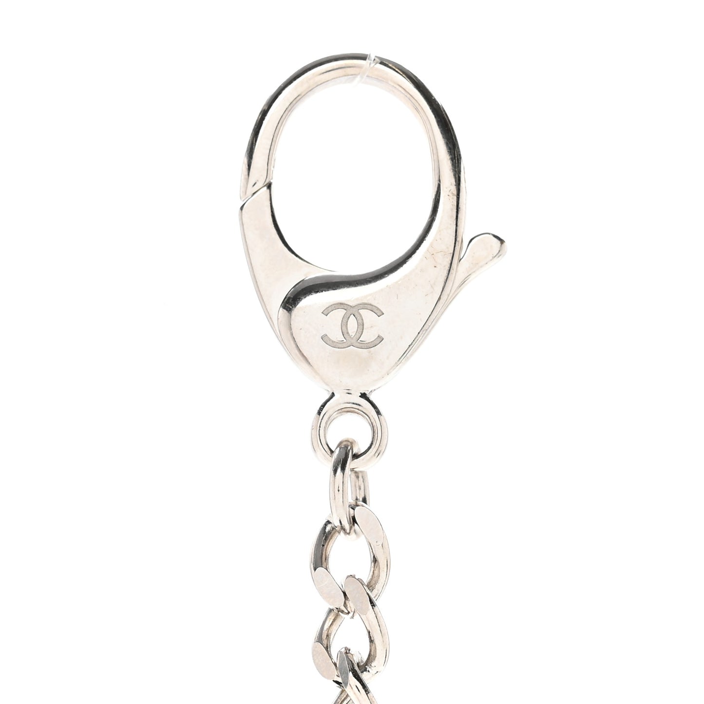 Resin Crystal CC Robot Bag Charm Black