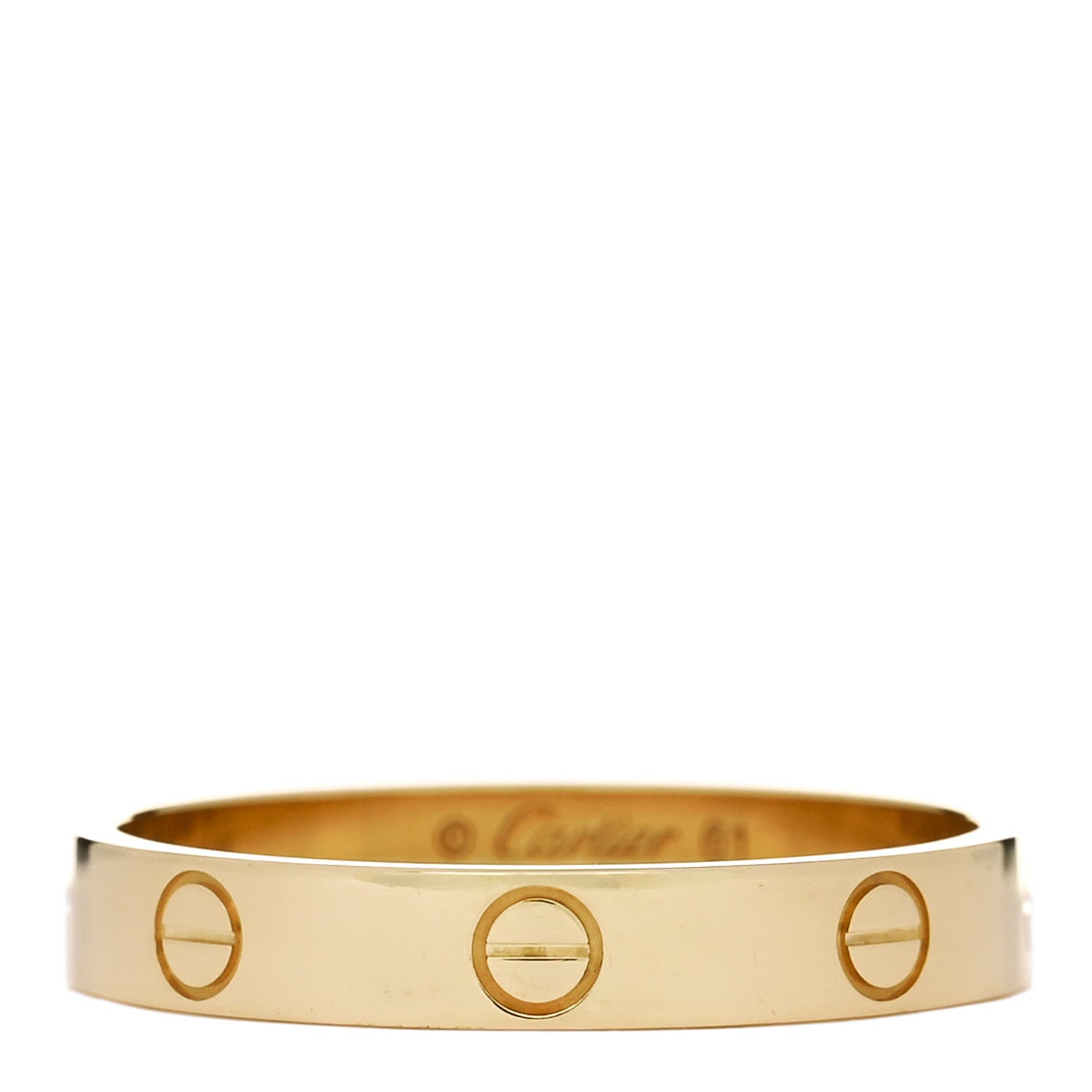 Cartier 18K Yellow Gold 3.5mm LOVE Wedding Band Ring 61 9.5 1 of 4