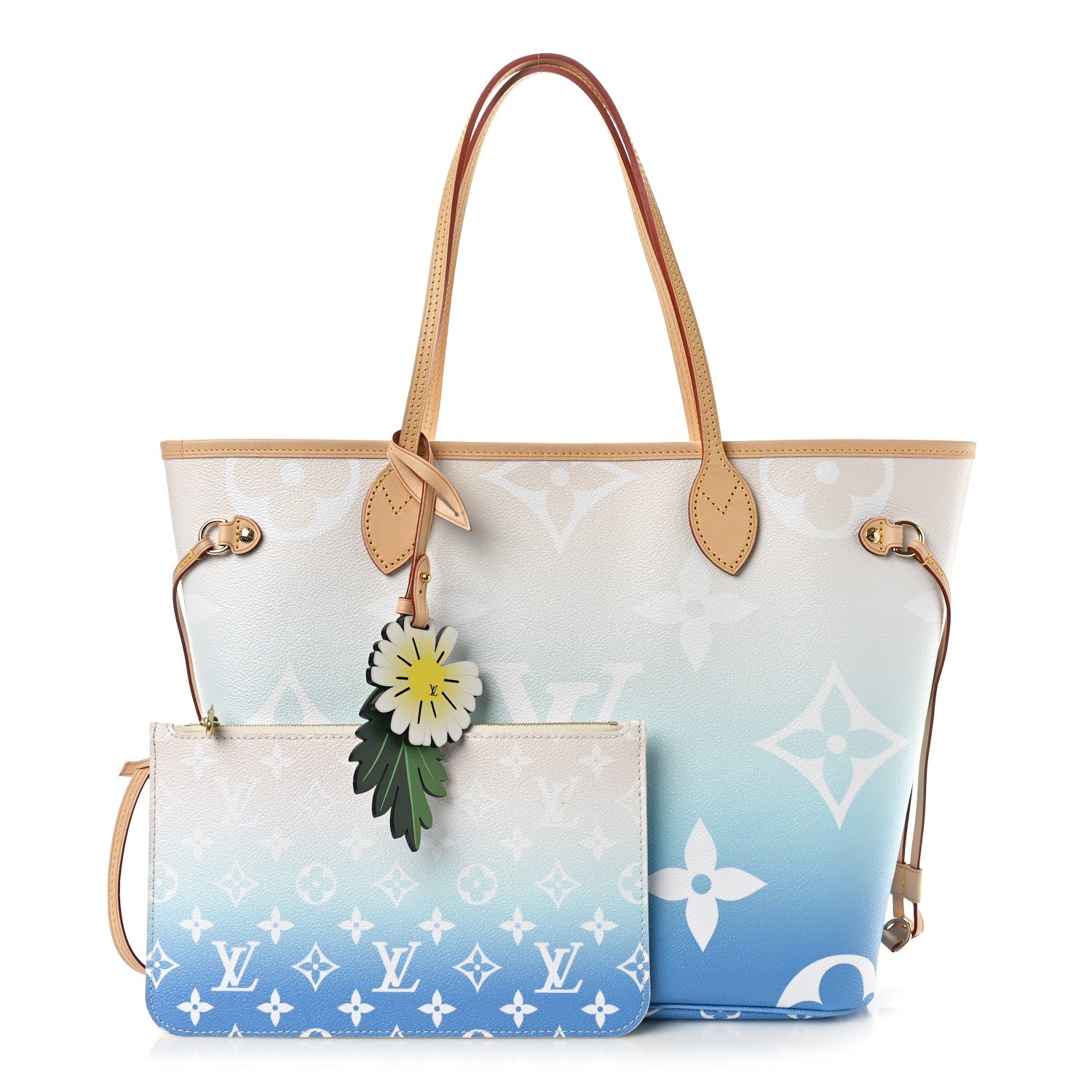 Louis Vuitton Monogram Giant By The Pool Neverfull MM Blue 3 of 11