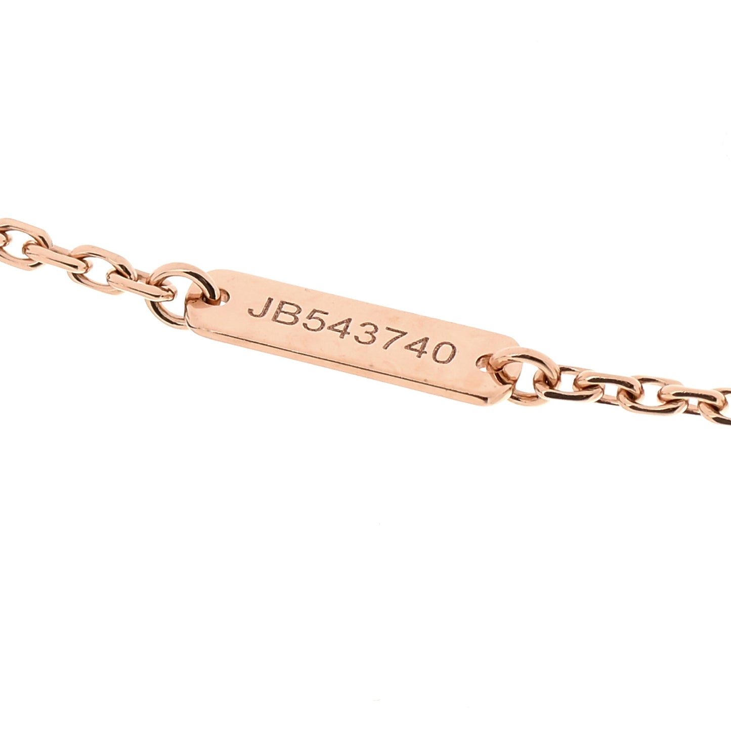 18K Rose Gold Diamond Vintage Alhambra Pendant Necklace