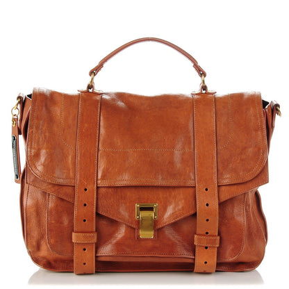 Proenza Schouler Lambskin Large PS1 Satchel Saddle 1 of 10