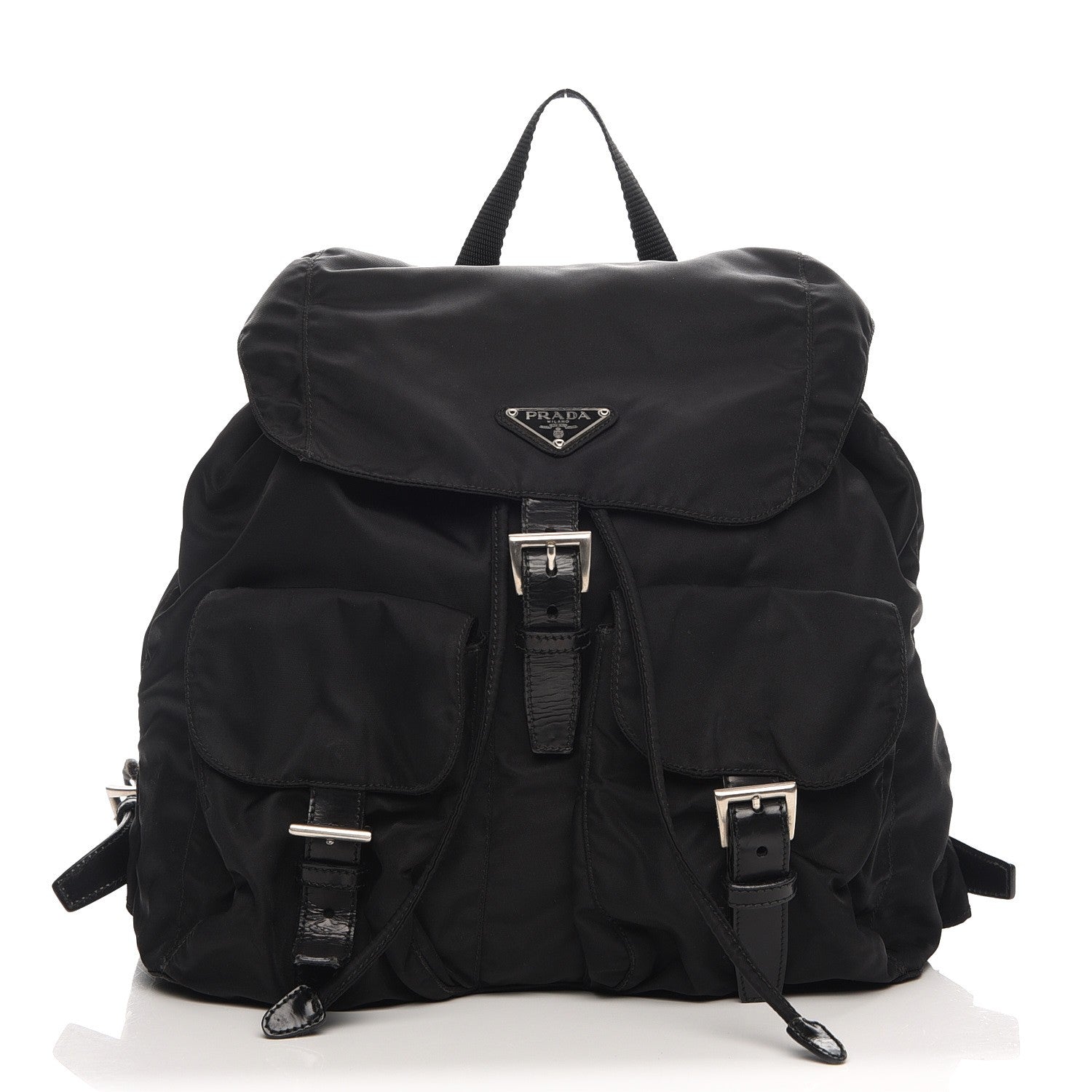 Prada Nylon Vela Medium Backpack Black 1 of 7