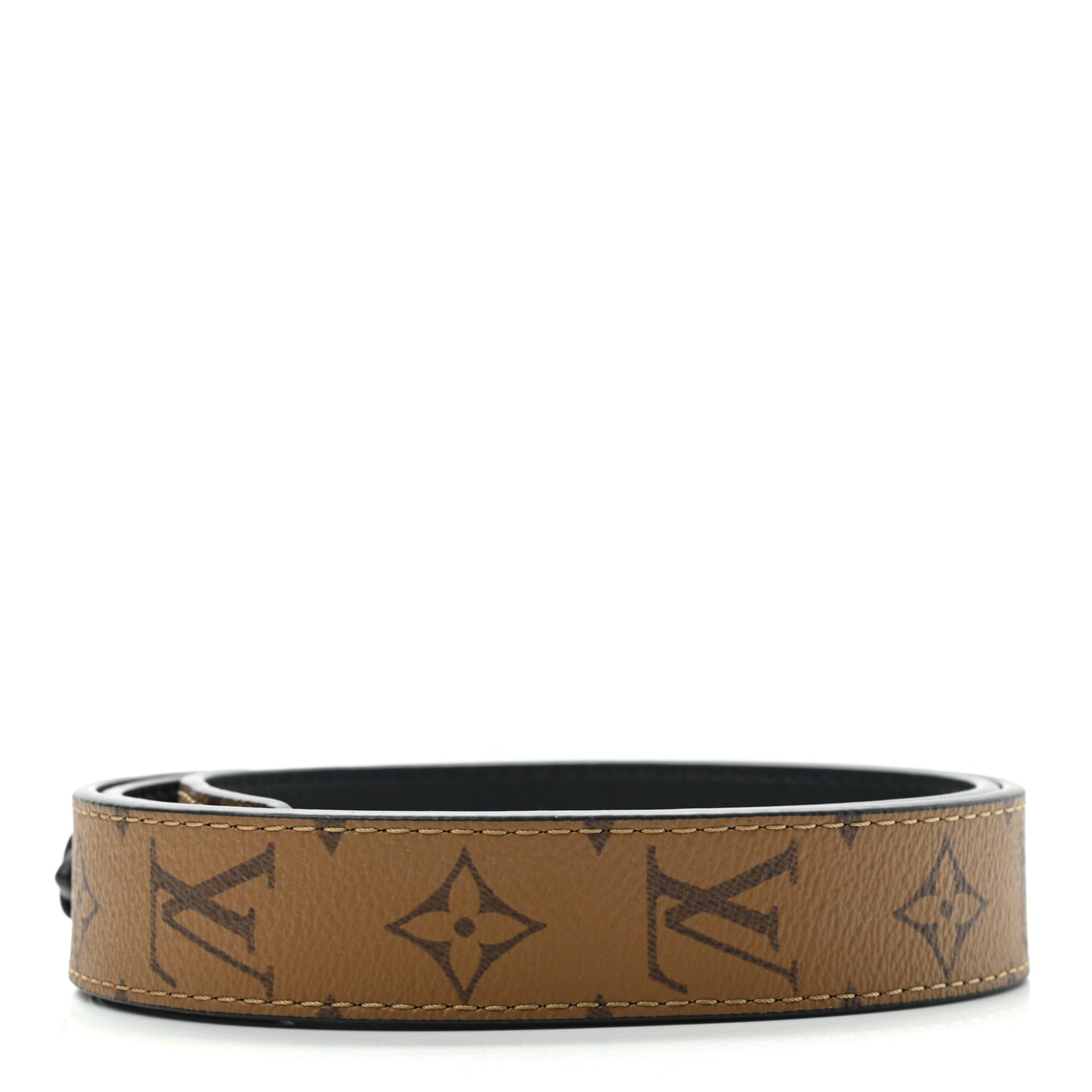 Reverse Monogram Bandouliere Shoulder Strap XL Black