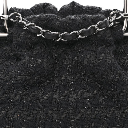Chanel Tweed Boucle Knitting Bag Black 8 of 10