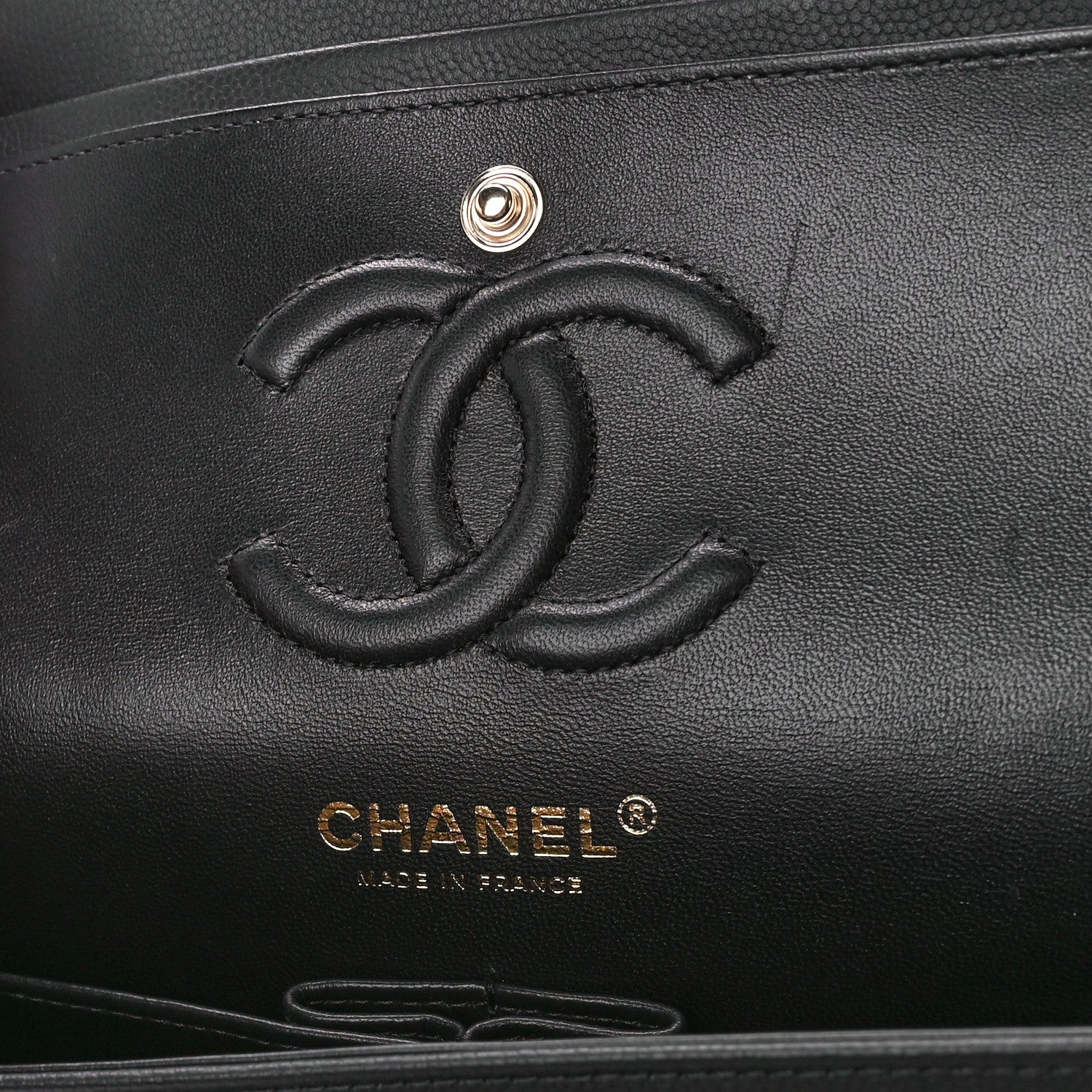 Chanel Caviar Chevron Quilted Small Double Flap Black 6 of 11