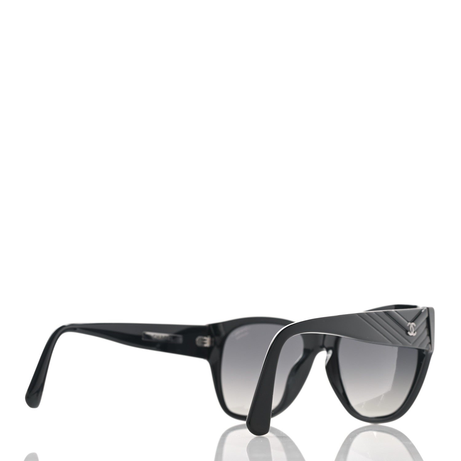 Chanel Acetate Polarized Butterfly CC Sunglasses 5412 Black 4 of 8