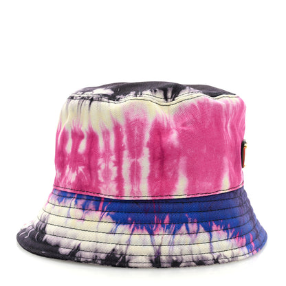 Prada Used Denim Tie Dye Metal Triangle Logo Womens Bucket Hat S 5 of 7