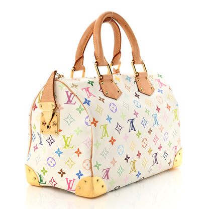 Louis Vuitton Monogram Multicolor Speedy 30 White 3 of 15