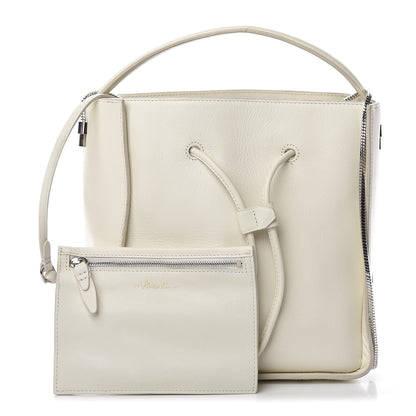 3.1 Phillip Lim 3.1 Smooth Calfskin Small Soleil Bucket Bag Off White 1 of 19