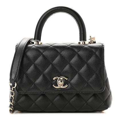 Chanel Caviar Quilted Extra Mini Coco Handle Flap Black 1 of 9