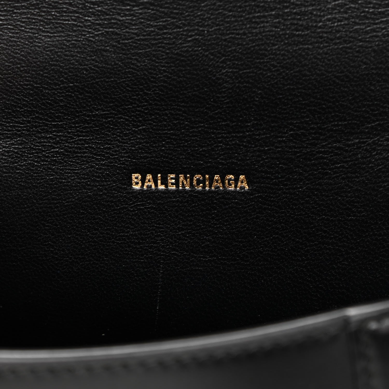 Balenciaga Shiny Box Calfskin Hourglass Top Handle Bag XS Black 6 of 14