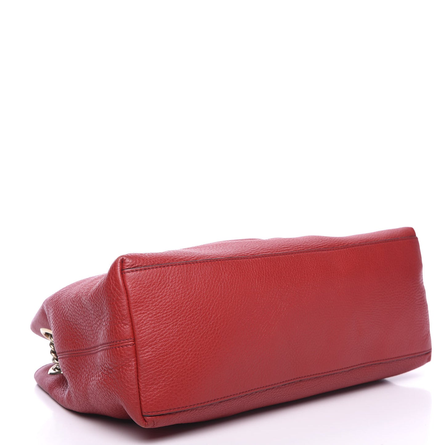 Pebbled Calfskin Medium Soho Chain Shoulder Bag Red