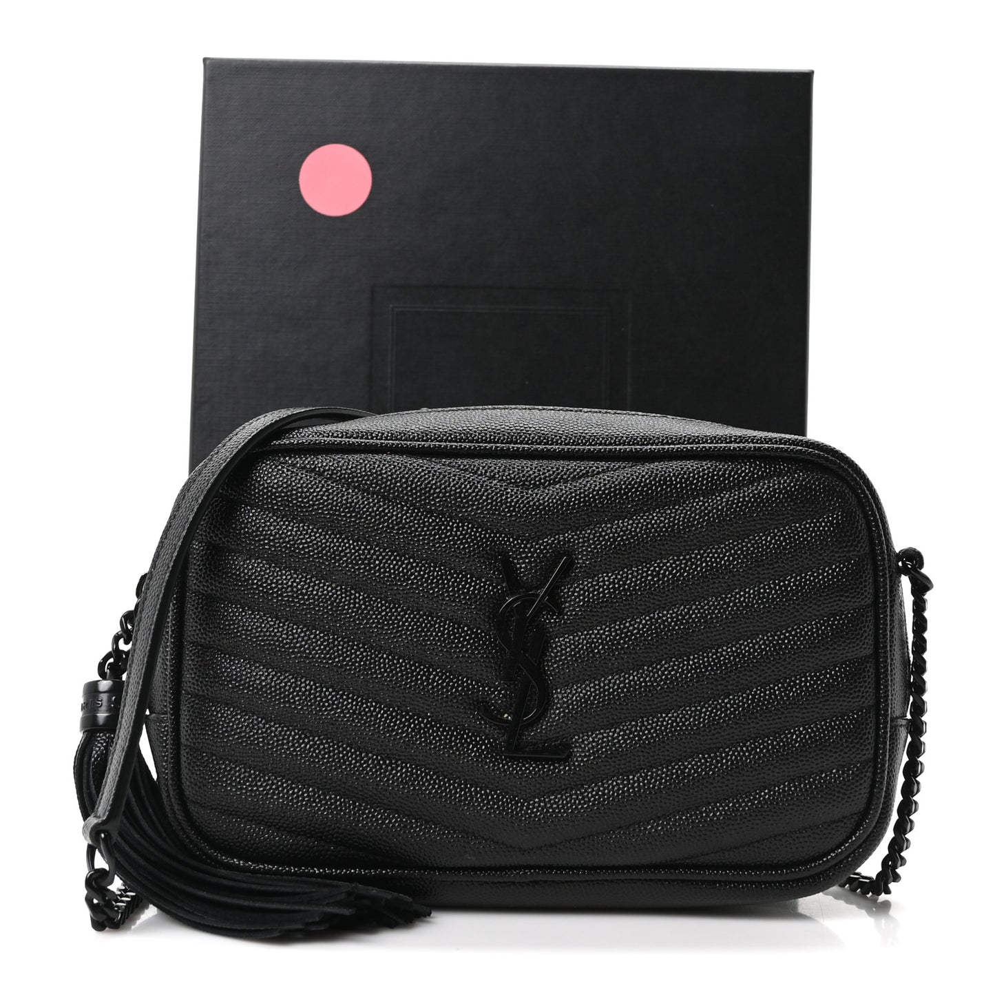 Grain De Poudre Matelasse Monochrome Monogram Mini Lou Camera Bag Black