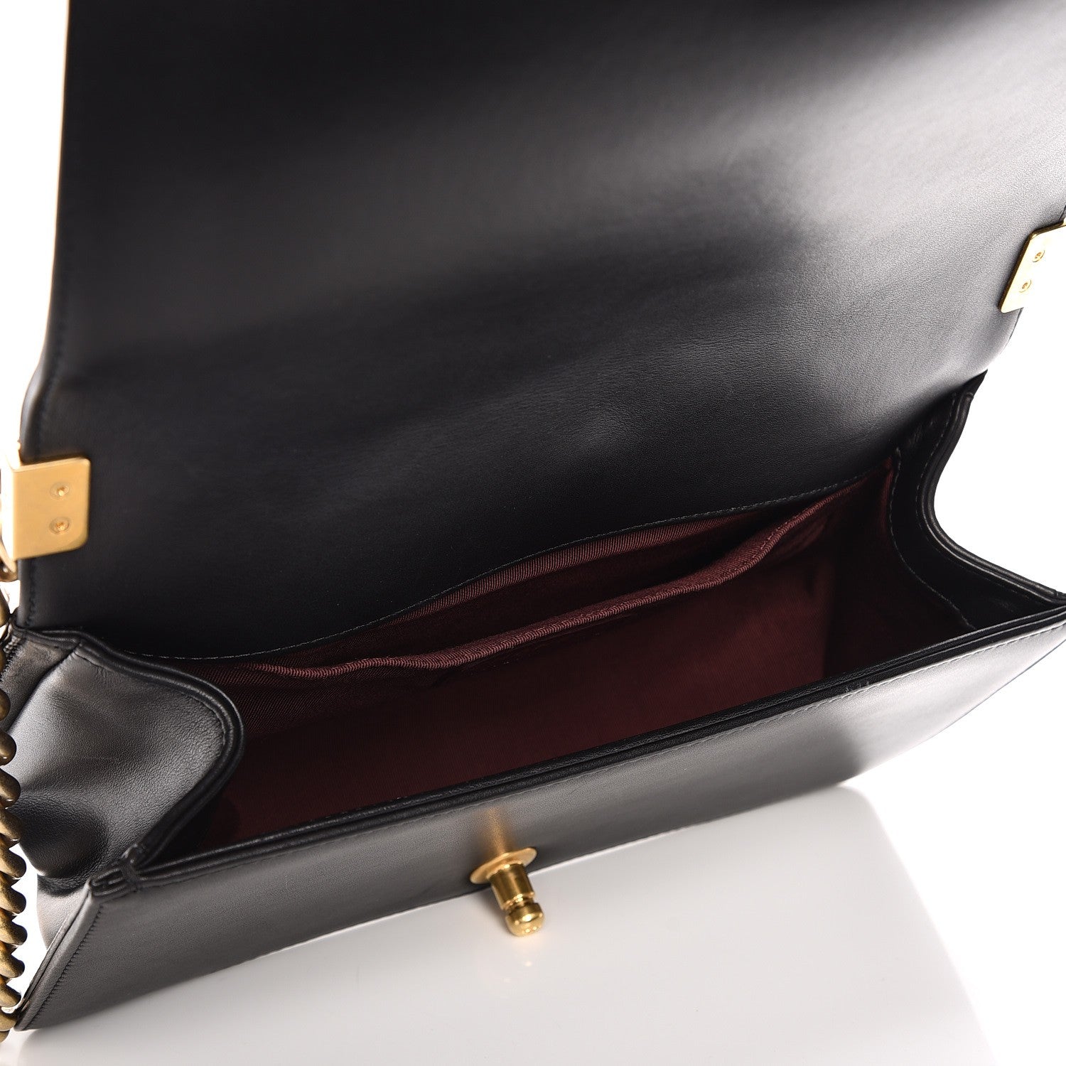 Chanel Caviar Suede Calfskin Chevron Medium Boy Flap Black 5 of 9