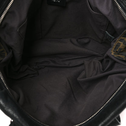 Fendi Sheepskin Zipper Satchel Black 5 of 13