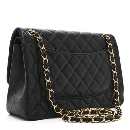 Chanel Lambskin Quilted Jumbo Double Flap Black 3 of 10