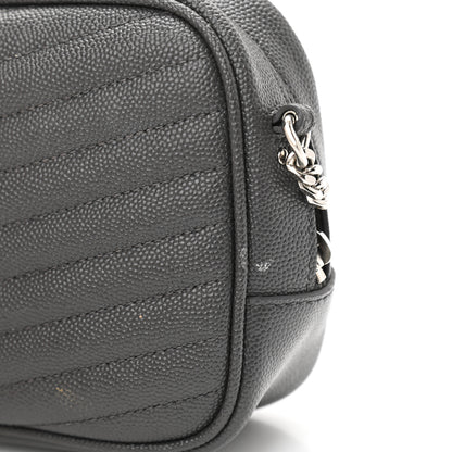 Saint Laurent Grain De Poudre Matelasse Monogram Mini Lou Camera Bag Asphalt 11 of 14