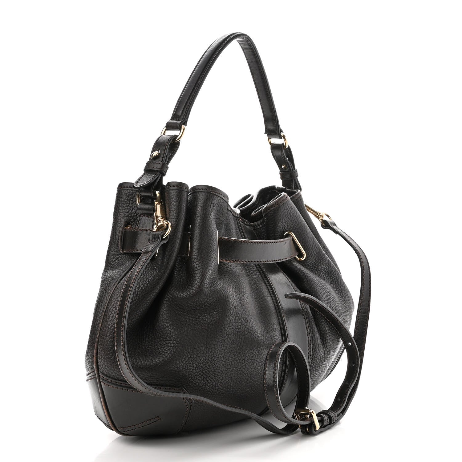 Burberry Grainy Calfskin Willenmore Hobo Black 3 of 12