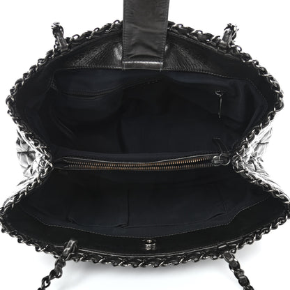 Chanel Calfskin Quilted Small Chain Me Tote Dark Grey 4 of 9